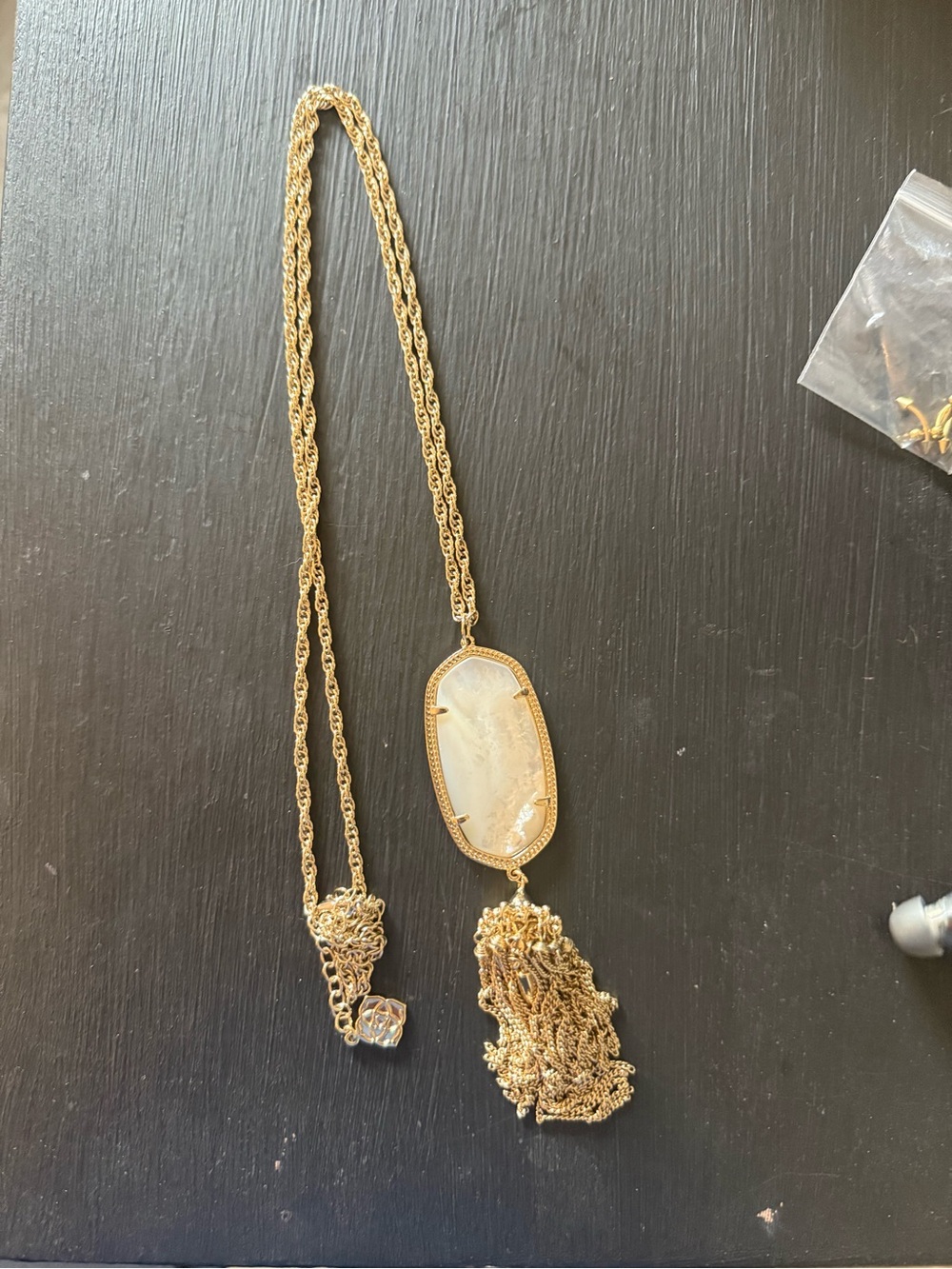 Kendra Scott Rayne Tassel Pendant Necklace with Ivory Stone - Picture 3 of 3